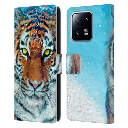 Aimee Stewart Animals Yellow Tiger Leather Book Wallet Case Cover For Xiaomi 13 Pro 5G