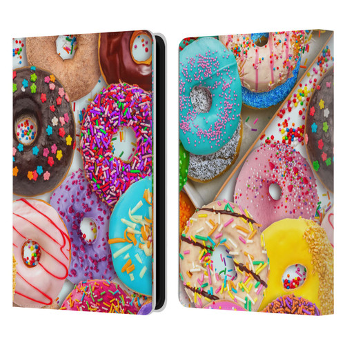 Aimee Stewart Colourful Sweets Donut Noms Leather Book Wallet Case Cover For Amazon Kindle Paperwhite 5 (2021)