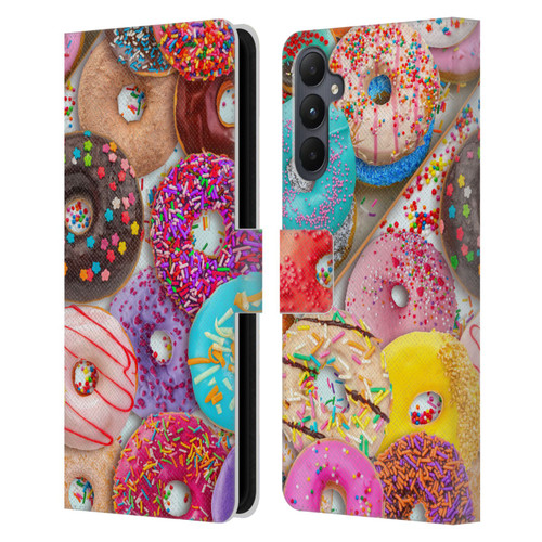 Aimee Stewart Colourful Sweets Donut Noms Leather Book Wallet Case Cover For Samsung Galaxy A05s