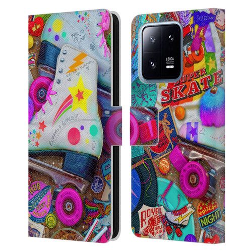 Aimee Stewart Colourful Sweets Skate Night Leather Book Wallet Case Cover For Xiaomi 13 Pro 5G