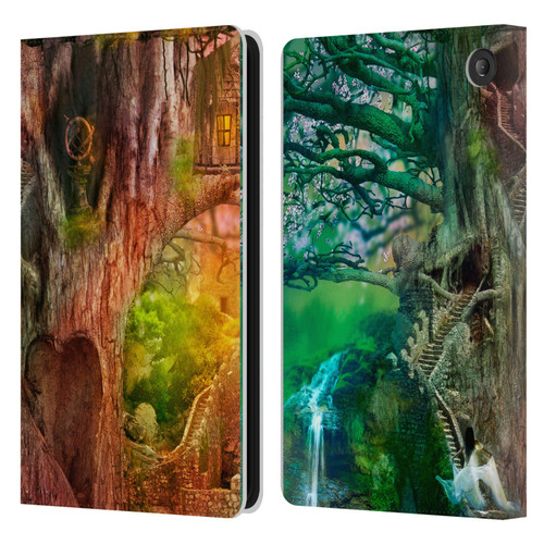 Aimee Stewart Fantasy Dream Tree Leather Book Wallet Case Cover For Amazon Fire 7 2022
