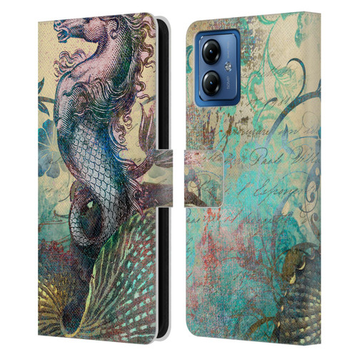 Aimee Stewart Fantasy The Seahorse Leather Book Wallet Case Cover For Motorola Moto G14
