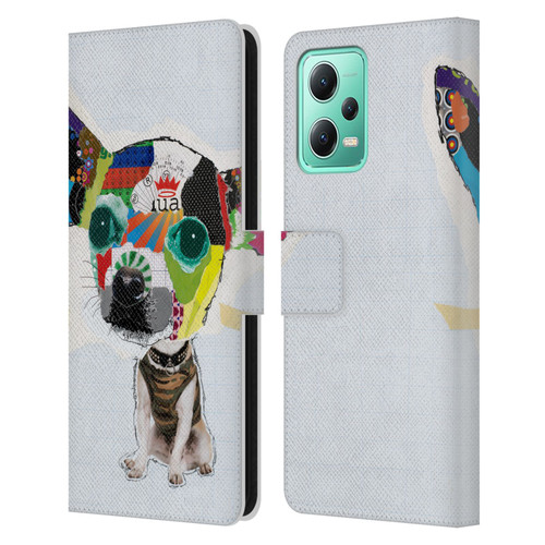 Michel Keck Dogs 3 Chihuahua 2 Leather Book Wallet Case Cover For Xiaomi Redmi Note 12 5G