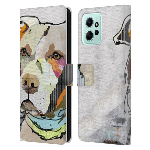Michel Keck Dogs 3 Pit Bull Leather Book Wallet Case Cover For Xiaomi Redmi 12