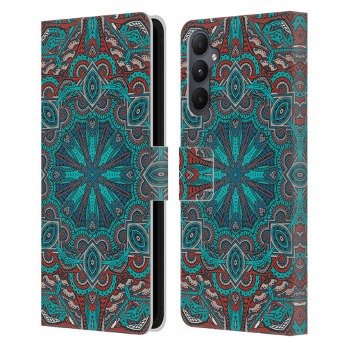 Aimee Stewart Mandala Moroccan Sea Leather Book Wallet Case Cover For Samsung Galaxy A05s