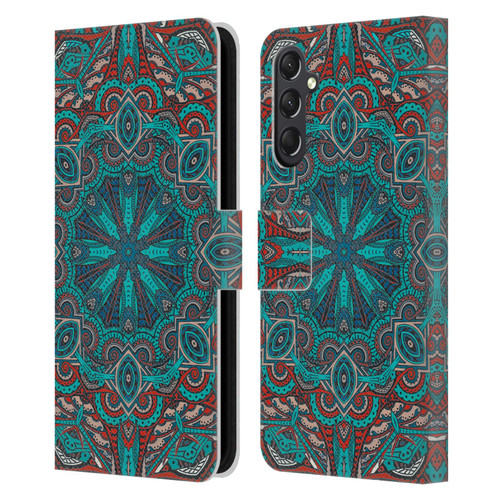 Aimee Stewart Mandala Moroccan Sea Leather Book Wallet Case Cover For Samsung Galaxy A24 4G / M34 5G