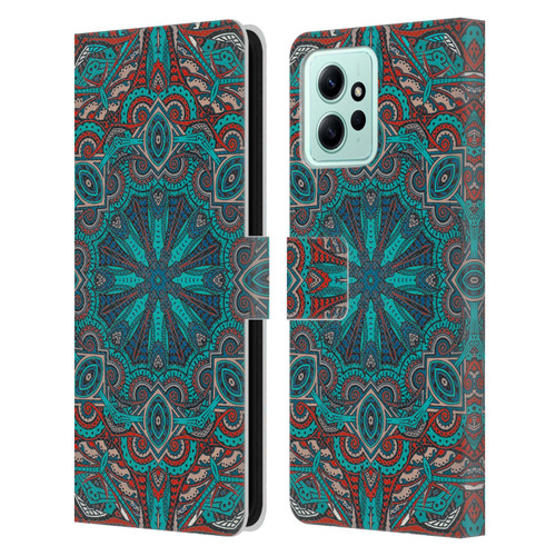 Aimee Stewart Mandala Moroccan Sea Leather Book Wallet Case Cover For Xiaomi Redmi 12