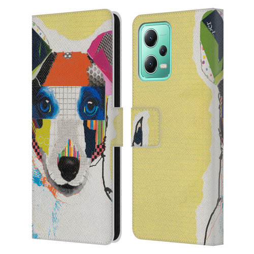 Michel Keck Dogs Whippet Leather Book Wallet Case Cover For Xiaomi Redmi Note 12 5G