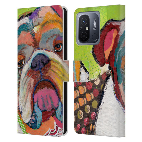 Michel Keck Dogs Bulldog Leather Book Wallet Case Cover For Xiaomi Redmi 12C