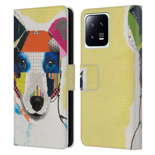 Michel Keck Dogs Whippet Leather Book Wallet Case Cover For Xiaomi 13 5G