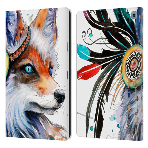 Pixie Cold Animals Fox Leather Book Wallet Case Cover For Amazon Fire HD 10 / Plus 2021