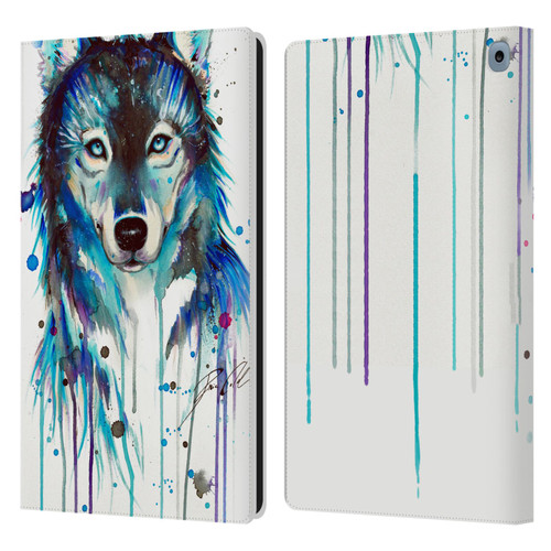 Pixie Cold Animals Ice Wolf Leather Book Wallet Case Cover For Amazon Fire HD 10 / Plus 2021