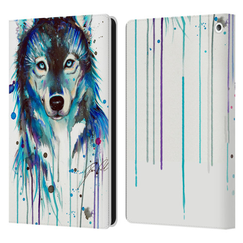 Pixie Cold Animals Ice Wolf Leather Book Wallet Case Cover For Amazon Fire HD 8/Fire HD 8 Plus 2020