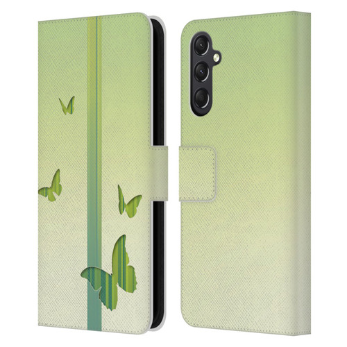 Alyn Spiller Animal Art Butterflies Leather Book Wallet Case Cover For Samsung Galaxy A24 4G / M34 5G