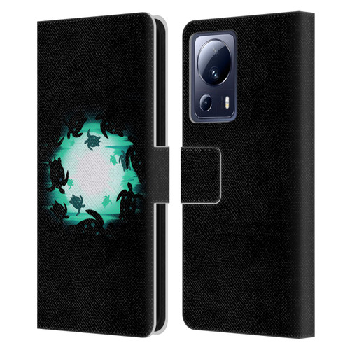Alyn Spiller Animal Art Turtles Leather Book Wallet Case Cover For Xiaomi 13 Lite 5G