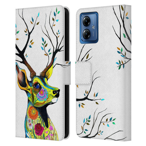 Pixie Cold Animals King Of The Forest Leather Book Wallet Case Cover For Motorola Moto G14