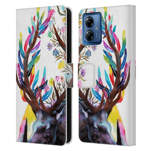 Pixie Cold Animals Memories Leather Book Wallet Case Cover For Motorola Moto G14