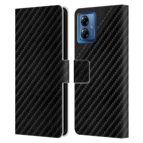 Alyn Spiller Carbon Fiber Leather Leather Book Wallet Case Cover For Motorola Moto G14