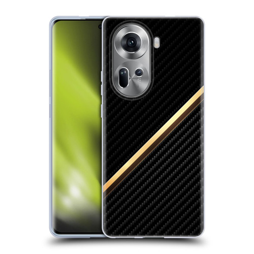 Alyn Spiller Carbon Fiber Gold Soft Gel Case for OPPO Reno11
