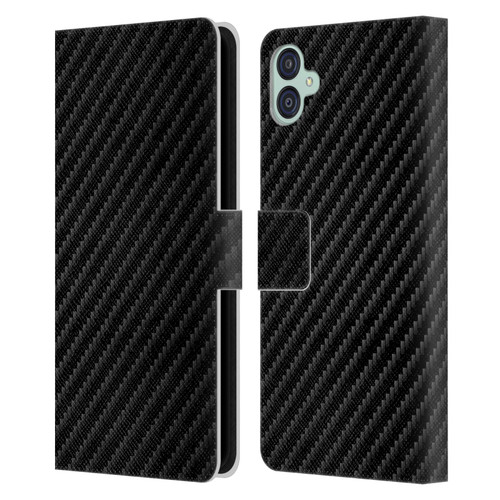 Alyn Spiller Carbon Fiber Plain Leather Book Wallet Case Cover For Samsung Galaxy M04 5G / A04e