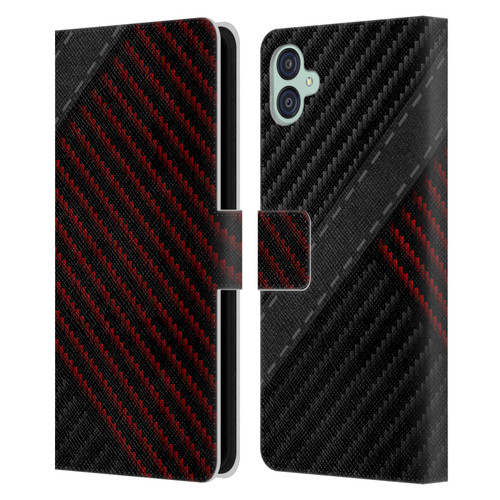 Alyn Spiller Carbon Fiber Stitch Leather Book Wallet Case Cover For Samsung Galaxy M04 5G / A04e