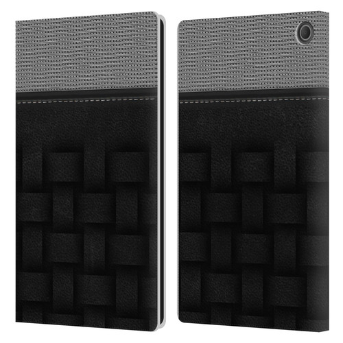 Alyn Spiller Luxury Charcoal Leather Book Wallet Case Cover For Amazon Fire Max 11 2023