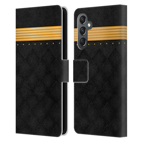 Alyn Spiller Luxury Gold Leather Book Wallet Case Cover For Samsung Galaxy A25 5G