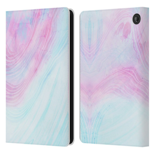 Alyn Spiller Marble Pastel Leather Book Wallet Case Cover For Amazon Fire 7 2022