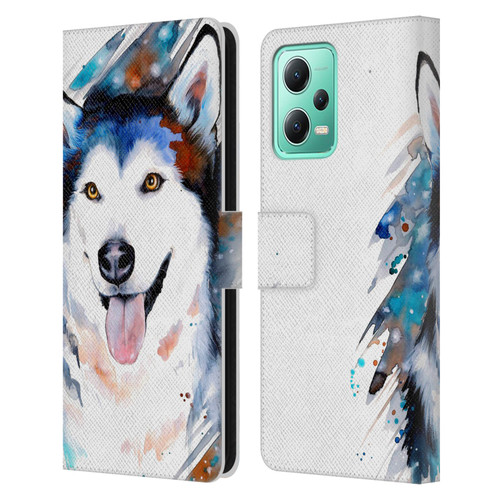 Pixie Cold Animals Husky Leather Book Wallet Case Cover For Xiaomi Redmi Note 12 5G
