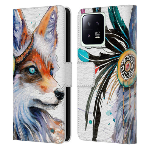 Pixie Cold Animals Fox Leather Book Wallet Case Cover For Xiaomi 13 5G