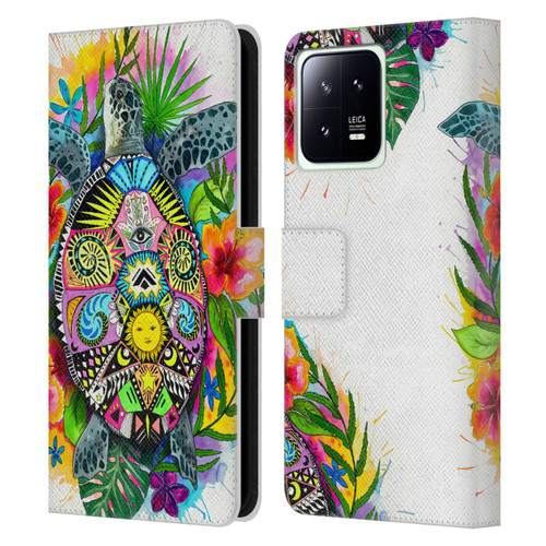 Pixie Cold Animals Turtle Life Leather Book Wallet Case Cover For Xiaomi 13 5G