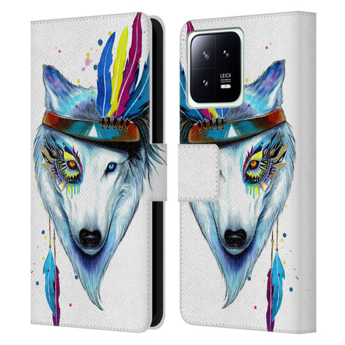 Pixie Cold Animals Warrior Leather Book Wallet Case Cover For Xiaomi 13 5G