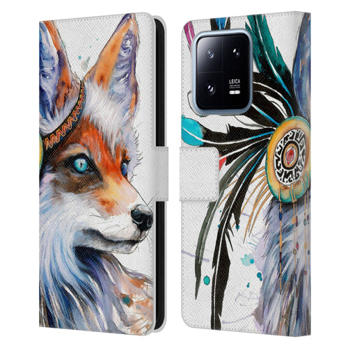 Pixie Cold Animals Fox Leather Book Wallet Case Cover For Xiaomi 13 Pro 5G