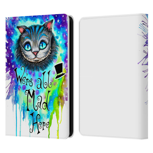 Pixie Cold Cats We Are All Mad Here Leather Book Wallet Case Cover For Amazon Kindle 11th Gen 6in 2022