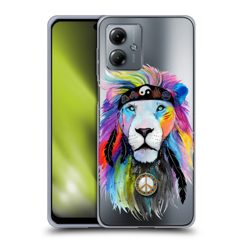 Pixie Cold Cats Hippy Lion Soft Gel Case for Motorola Moto G14