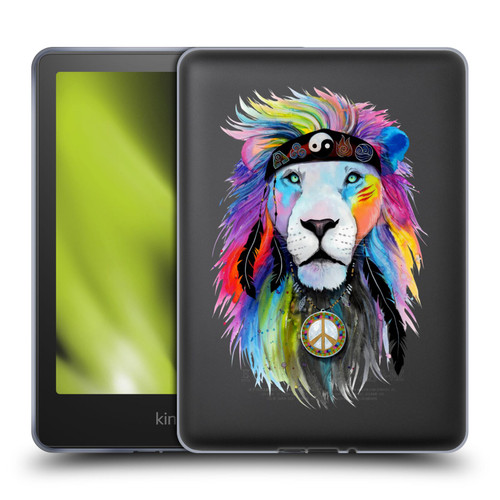 Pixie Cold Cats Hippy Lion Soft Gel Case for Amazon Kindle Paperwhite 5 (2021)