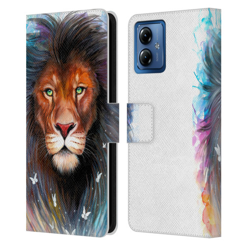 Pixie Cold Cats Sacred King Leather Book Wallet Case Cover For Motorola Moto G14