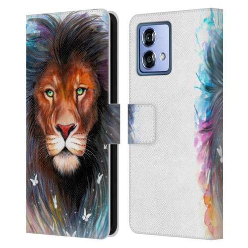 Pixie Cold Cats Sacred King Leather Book Wallet Case Cover For Motorola Moto G84 5G