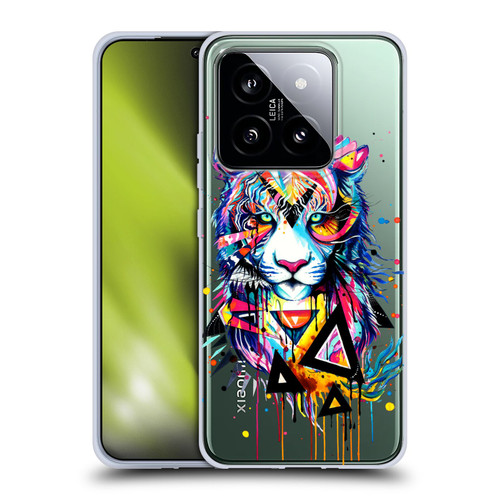 Pixie Cold Cats Shattered Tiger Soft Gel Case for Xiaomi 14