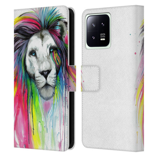 Pixie Cold Cats Rainbow Mane Leather Book Wallet Case Cover For Xiaomi 13 5G