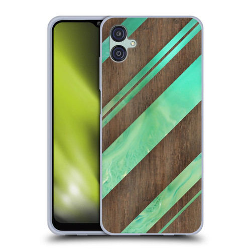 Alyn Spiller Wood & Resin Diagonal Stripes Soft Gel Case for Samsung Galaxy M04 5G / A04e