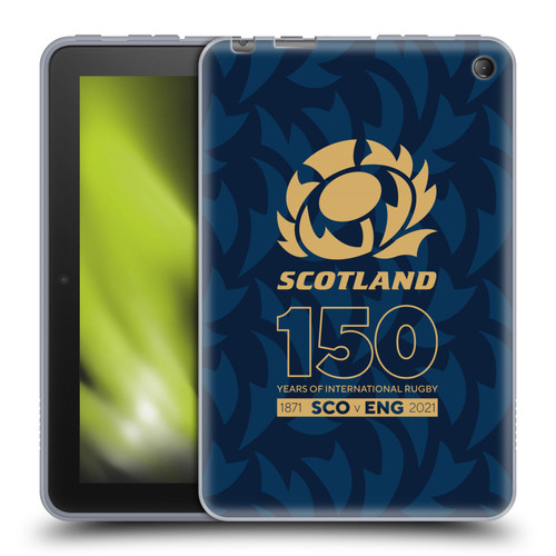 Scotland Rugby 150th Anniversary Thistle Soft Gel Case for Amazon Fire 7 2022