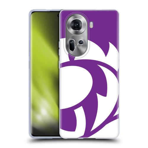 Scotland Rugby Oversized Thistle Purple Heather Soft Gel Case for OPPO Reno11
