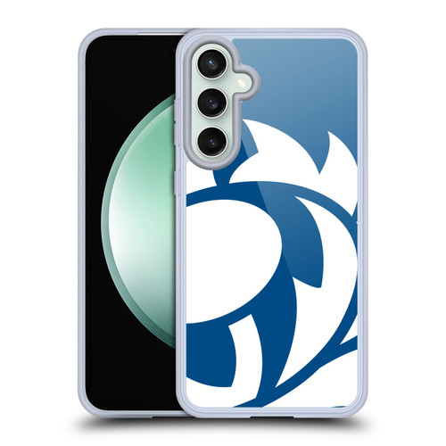 Scotland Rugby Oversized Thistle Saltire Blue Soft Gel Case for Samsung Galaxy S23 FE 5G
