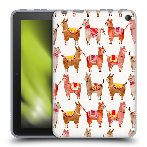 Cat Coquillette Animals Alpacas Soft Gel Case for Amazon Fire 7 2022