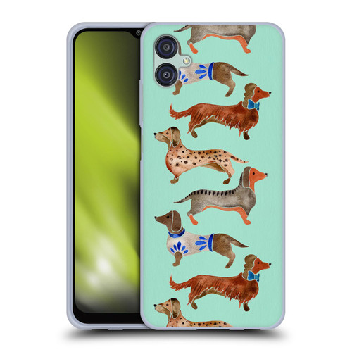 Cat Coquillette Animals Blue Dachshunds Soft Gel Case for Samsung Galaxy M04 5G / A04e