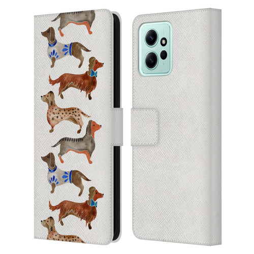 Cat Coquillette Animals Dachshunds Leather Book Wallet Case Cover For Xiaomi Redmi 12