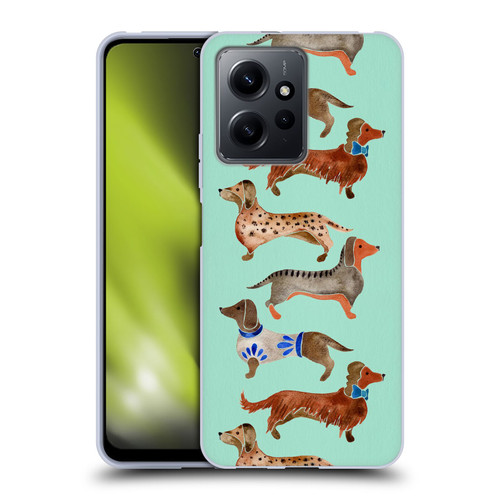 Cat Coquillette Animals Blue Dachshunds Soft Gel Case for Xiaomi Redmi Note 12 4G