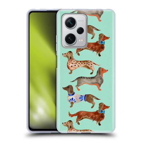 Cat Coquillette Animals Blue Dachshunds Soft Gel Case for Xiaomi Redmi Note 12 Pro+ 5G