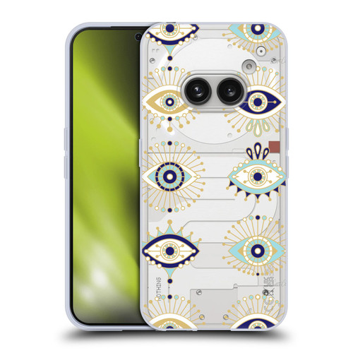 Cat Coquillette Evil Eye Blue Gold Soft Gel Case for Nothing Phone (2a)